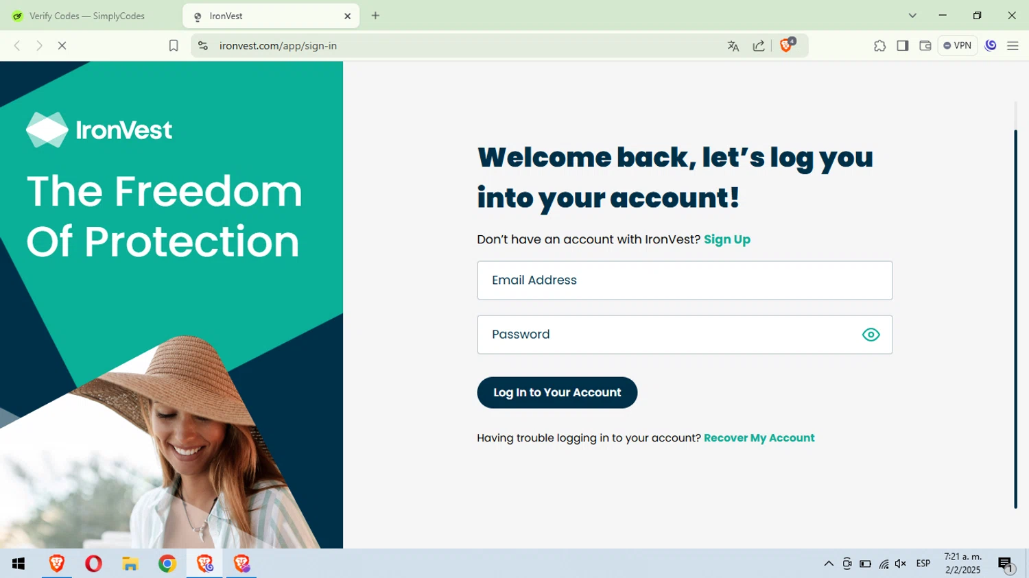 IronVest promo code screenshot showing code SUMMER24 applied at IronVest checkout page. Uploaded by SimplyCodes community member RebateWizard4874 on Feb 2, 2025