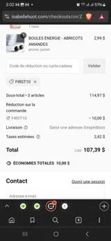 First10 coupon verification screenshot