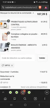 Vip10 coupon verification screenshot