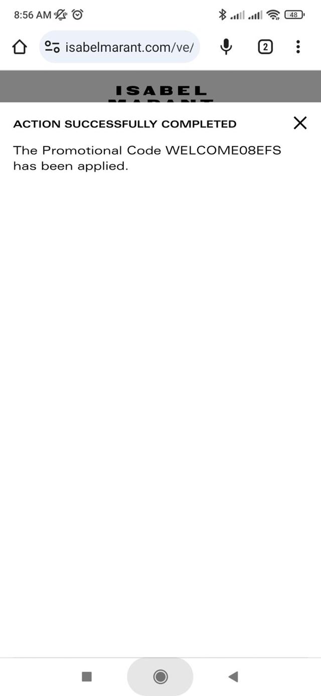 Isabel Marant checkout page showing Isabel Marant coupon code box | Screenshot taken by SimplyCodes community member on Sep 17, 2023