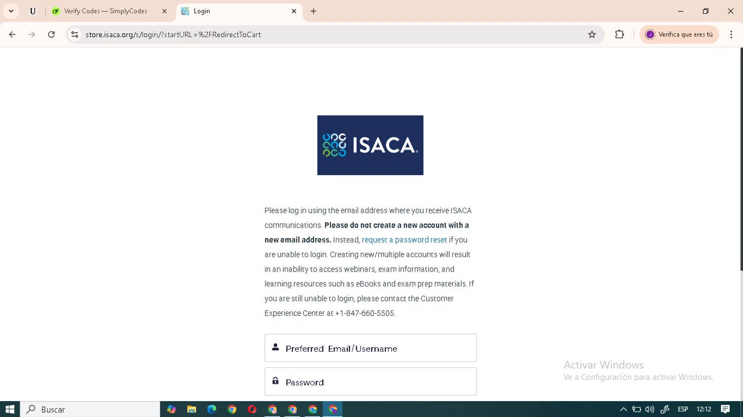 ISACA discount code screenshot showing code CHAPThankYouAAIA applied at ISACA checkout page. Uploaded by SimplyCodes community member jordangar on Aug 5, 2025