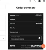 TIMRIDESISADORE coupon verification screenshot