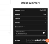ALINASS23SALE coupon verification screenshot