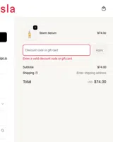 WELCOME10 coupon verification screenshot