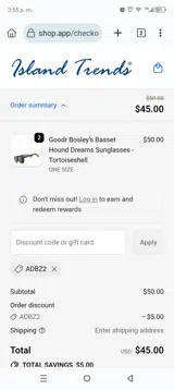 ADBZ2 coupon verification screenshot