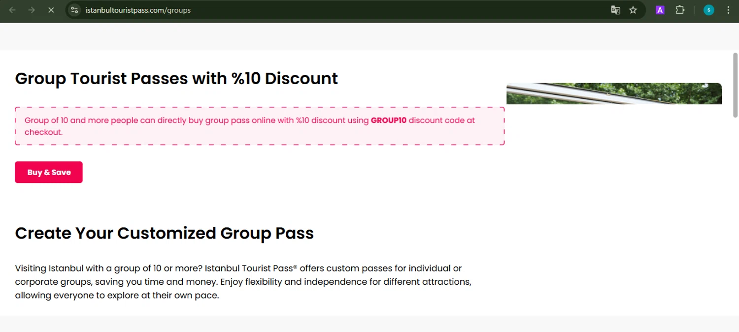 Istanbul Tourist Pass checkout page showing Istanbul Tourist Pass discount code box | Screenshot taken by SimplyCodes community member on Mar 26, 2025