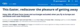 PASQUA20 coupon verification screenshot