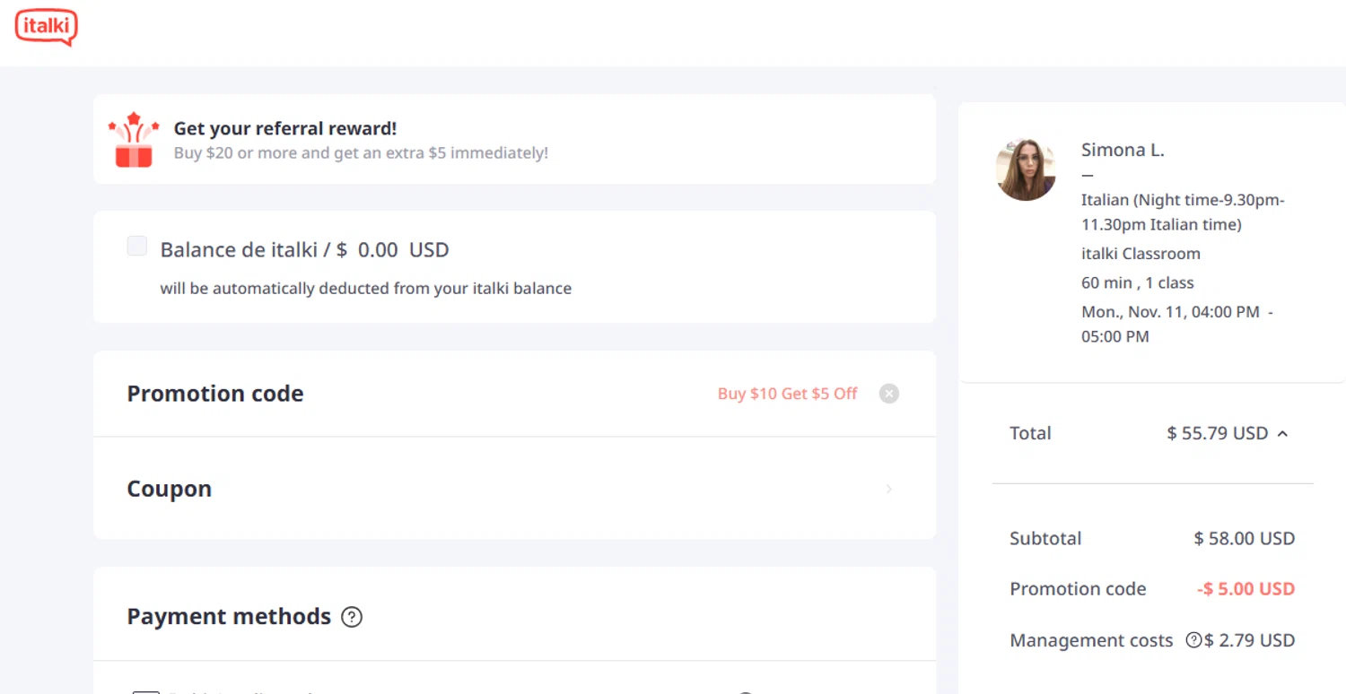 how to use Italki coupons
