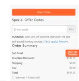 FOUND25 coupon verification screenshot