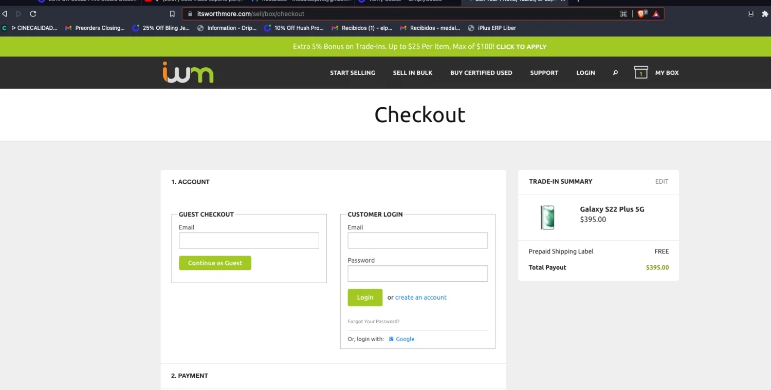 where to use ItsWorthMore promo code box