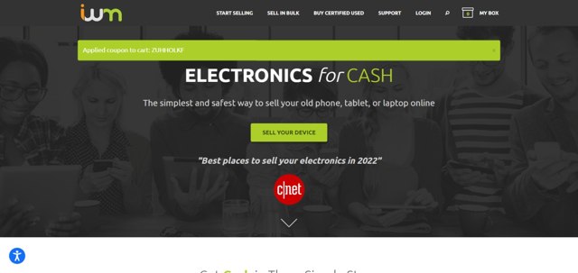ItsWorthMore.com checkout page showing ItsWorthMore.com coupon code box | Screenshot taken by SimplyCodes community member on Dec 13, 2022