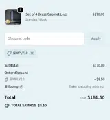 SIMPLY10 coupon verification screenshot