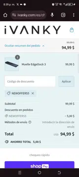 NEWOFFERS5 coupon verification screenshot