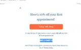 WELCOME10 coupon verification screenshot