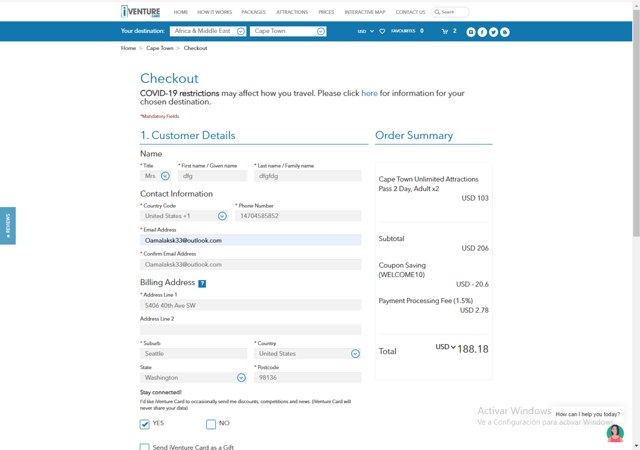 iVenture Card checkout page showing iVenture Card promo code box | Screenshot taken by SimplyCodes community member on Nov 14, 2024