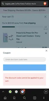 Ivy Beauty coupon verification screenshot