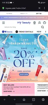 Ivy Beauty coupon verification screenshot