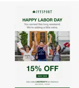 LABORDAY15 coupon verification screenshot