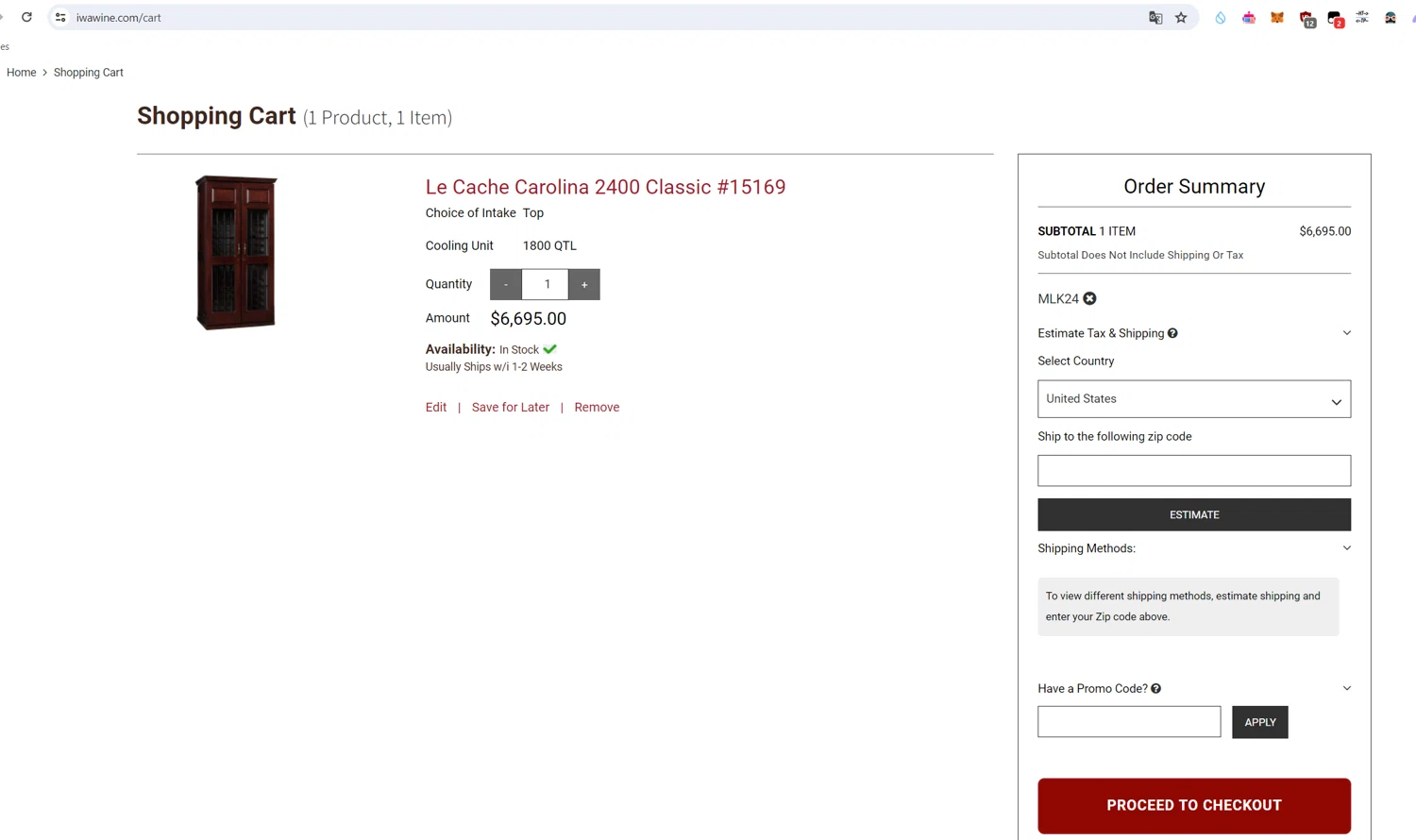 where to use IWA Wine promo code box