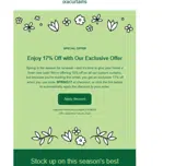 SPRING17 coupon verification screenshot