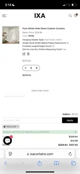 KELLY20 coupon verification screenshot