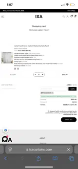 MARJAN20 coupon verification screenshot