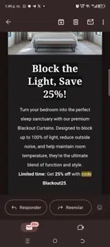 Blackout25 coupon verification screenshot