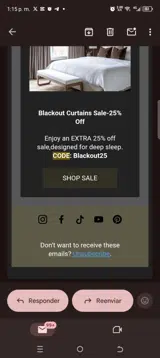 Blackout25 coupon verification screenshot