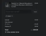 deals coupon verification screenshot