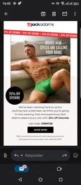Jack Adams USA coupon verification screenshot