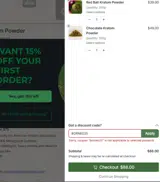 Jack Botanicals coupon verification screenshot