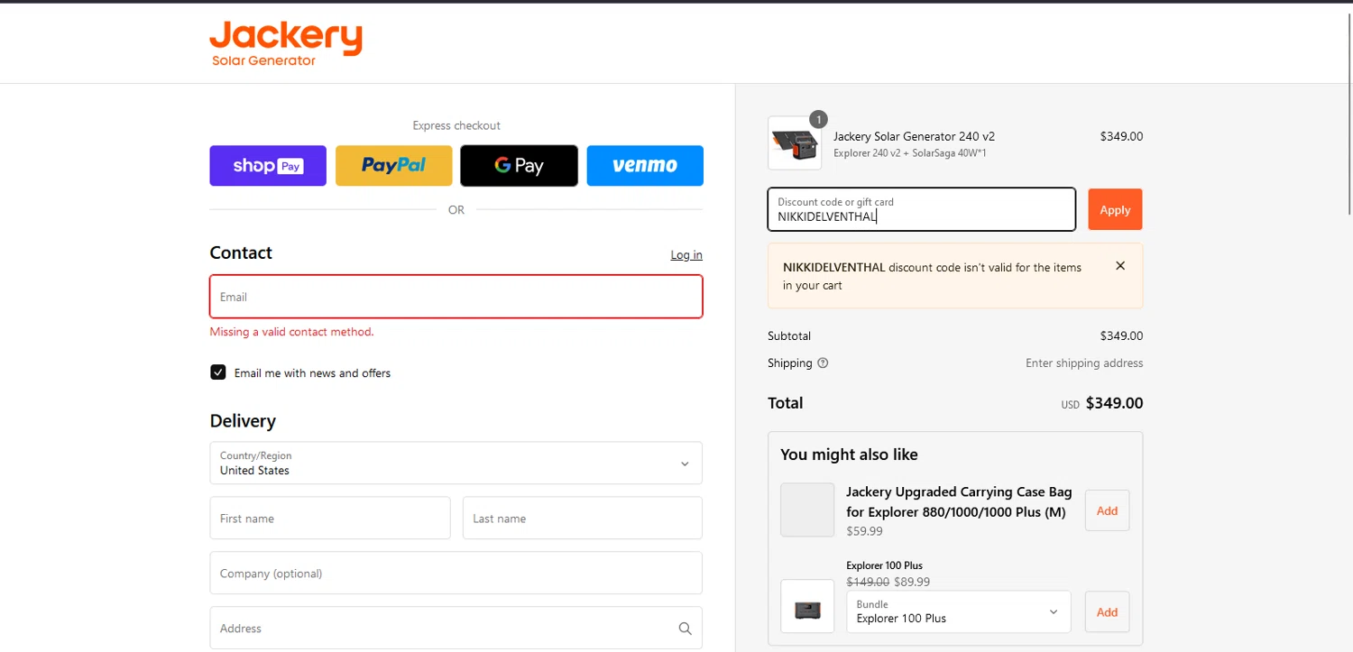 how to use Jackery coupons
