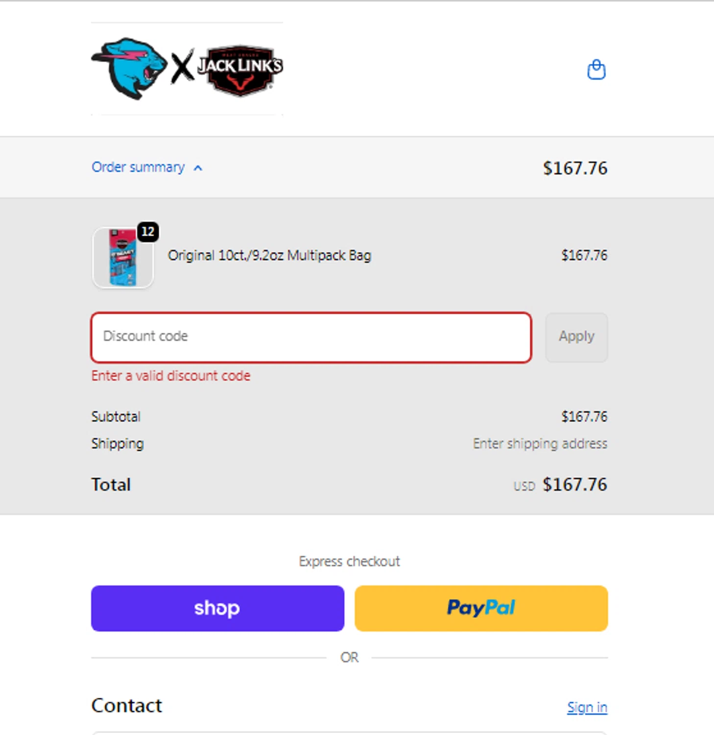 Jack Links discount code screenshot showing code REALMEAT applied at Jack Links checkout page. Uploaded by SimplyCodes community member menotychire on Dec 23, 2025