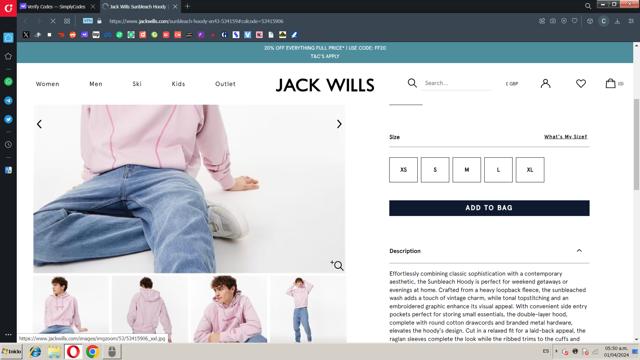 Jack Wills checkout page showing Jack Wills promo code box | Screenshot taken by SimplyCodes community member on Apr 1, 2024