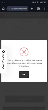 JA25OFF coupon verification screenshot