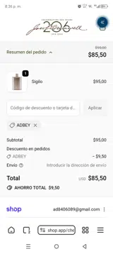 ADBEY coupon verification screenshot