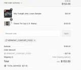 VERMONT_COMFORT_FOOD coupon verification screenshot