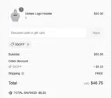 50OFF coupon verification screenshot