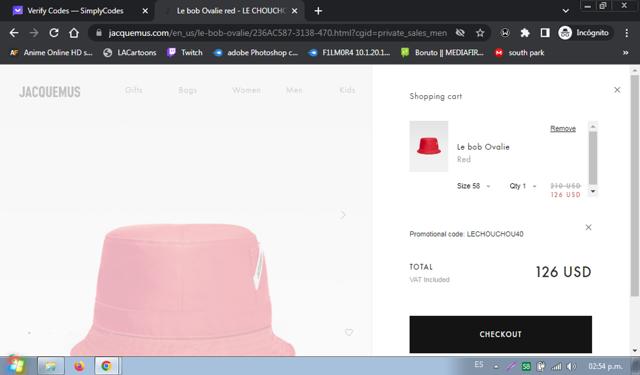 Jacquemus checkout page showing Jacquemus promo code box | Screenshot taken by SimplyCodes community member on Dec 15, 2023
