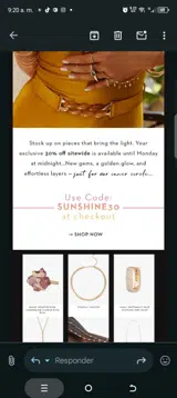 SUNSHINE30 coupon verification screenshot