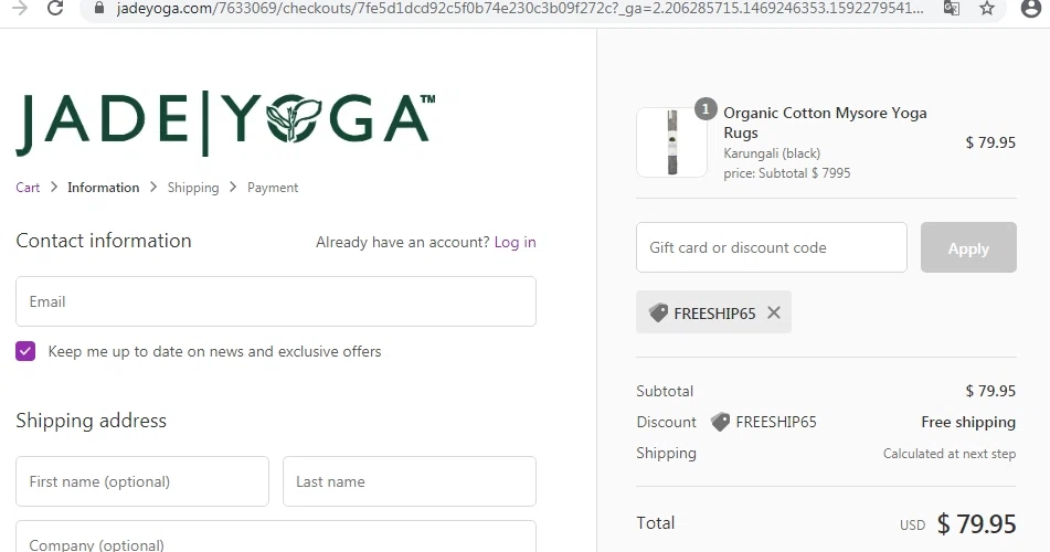 how to use jade yoga coupons