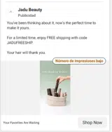 Jadu Beauty coupon verification screenshot