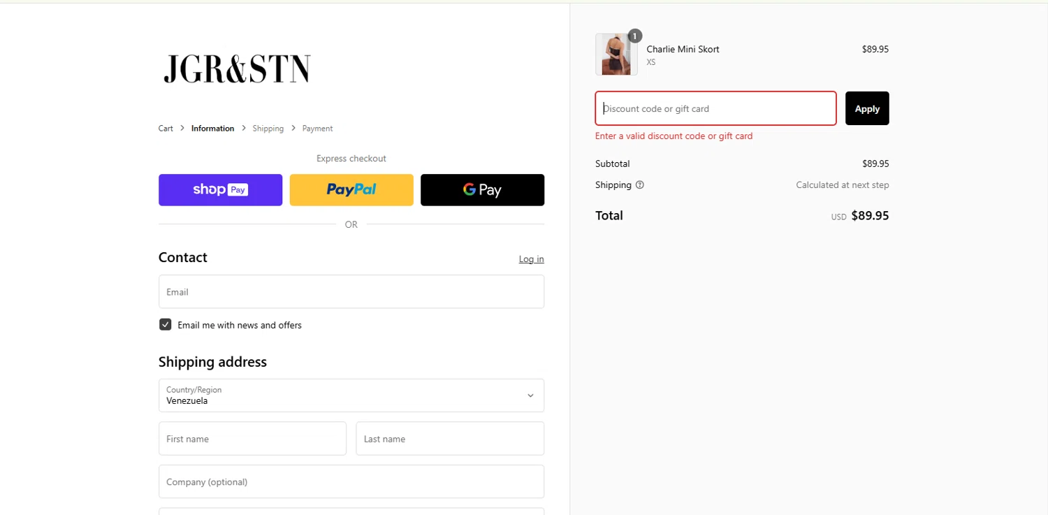 Jagger & Stone promo code screenshot showing code JGRVIP applied at Jagger & Stone checkout page. Uploaded by SimplyCodes community member kalltrom21 on Feb 23, 2025