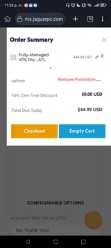 uptime coupon verification screenshot