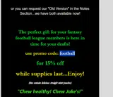 Jake's Mint Chew coupon verification screenshot