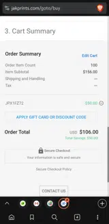 JPX1FZ72 coupon verification screenshot