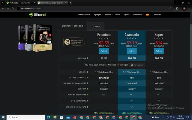 Jalbum checkout page showing Jalbum promo code box | Screenshot taken by SimplyCodes community member on Sep 28, 2024