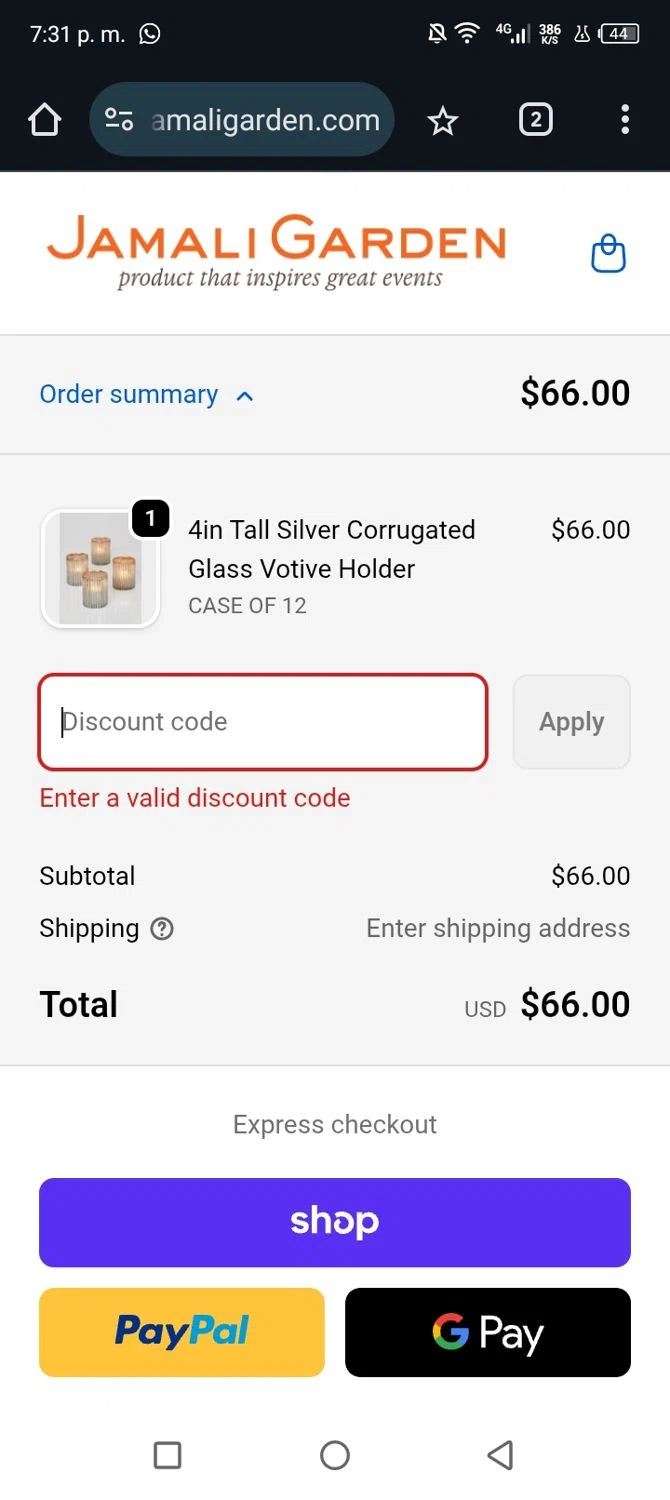 JamaliGarden promo code screenshot showing code ELEVATE10 applied at JamaliGarden checkout page. Uploaded by SimplyCodes community member Junniorduno on Nov 1, 2025