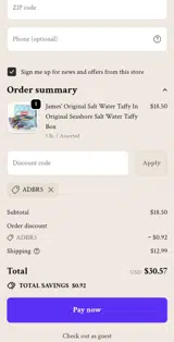 ADBR5 coupon verification screenshot