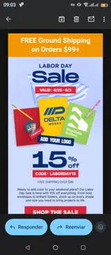 Laborday15 coupon verification screenshot